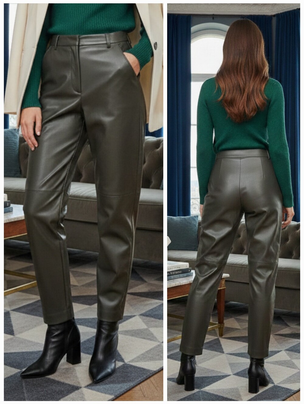 Wilfred 2 Vegan High Rise Taper Leg Pants Quiet Luxury Modern Contemporary